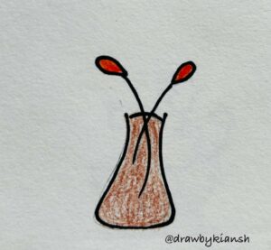 A Simple Flower Drawing | Easy Plant Drawing Ideas