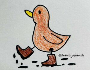 Duck with Rain Boots