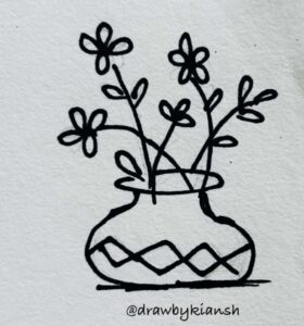 Fun Plant Pots Drawing | Easy Plant Drawing Ideas