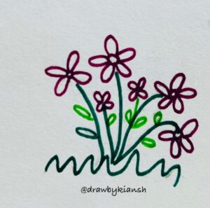 Pink Flowers Drawing