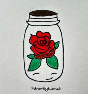 Rose in Mason Jar