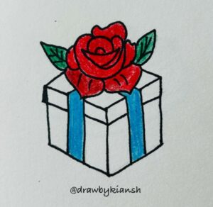 Rose on Gift Box