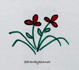 Sunny Yellow Flowers | Easy Plant Drawing Ideas