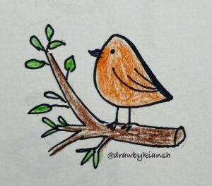 drawbykiansh-bird-with-tree