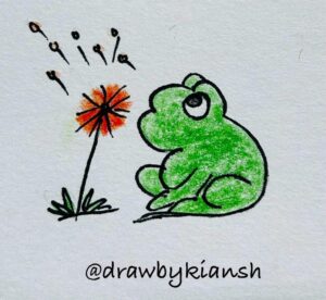 Frog Blowing Dandelion 