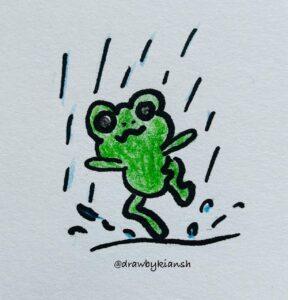 Cute Frog Drawing Easy