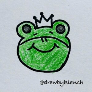 Cute Frog Drawing Easy